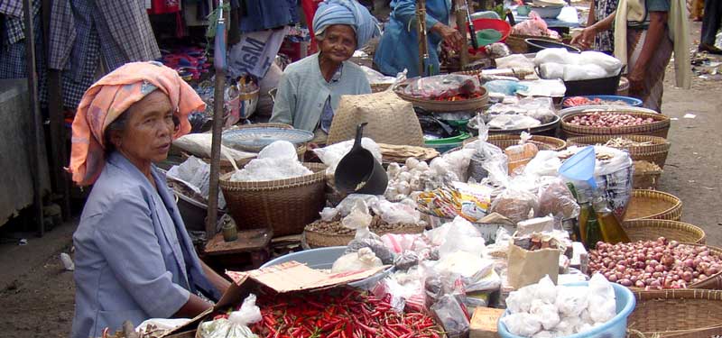 Bali typical village market