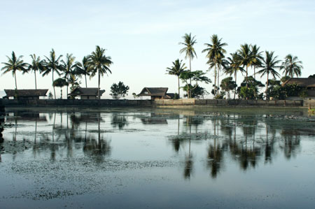 Lake in Candidasa in East Bali