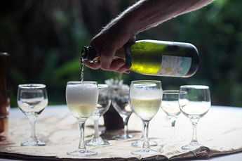 Villa Kompiang Bali Wedding - sparkling wine for wedding toast