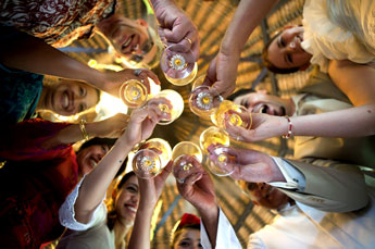 Villa Kompiang Bali Wedding - a toast to the couple